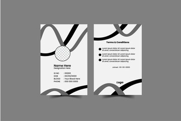 Modern Identity Card.Modern and minimalist id card template,Creative id card design for your company employee.
Vector id card template, Modern colorful icon collection.Abstract professional id card de