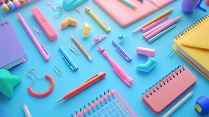 Basket with back to school essentials