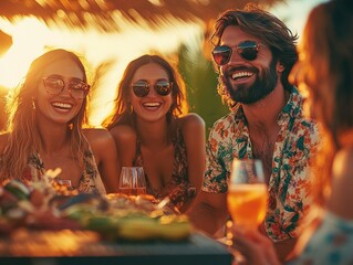 Group of friends in a cozy study nook, chairs pulled close together, helping each other with homework, the curriculum laid out on a table