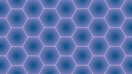 Fototapeta premium Abstract blue geometrical hexagonal background, blue honeycomb with blue dots, geometric pattern and geometric background. vector Abstract background blue honeycomb