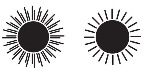 Sun moon icon illustration isolated vector sign symbol.