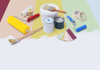 Painting tools and color swatches © stokkete