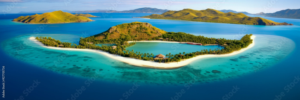 Wall mural fiji islands panoramic view