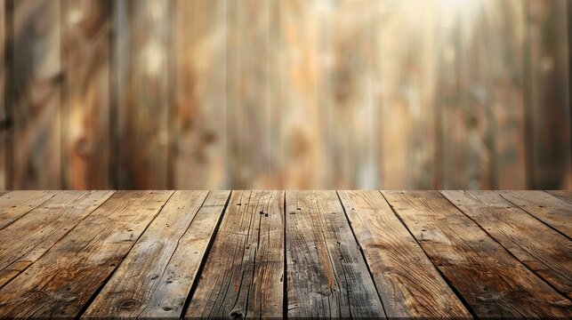 Motivational slogan on aged wood background with blurred effect