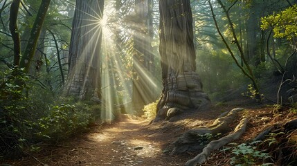 Fototapeta premium The giants of californias forests tower