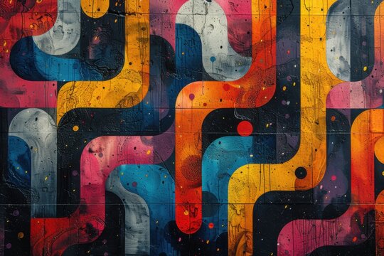 abstract background in colors and patterns for National Punctuation Day