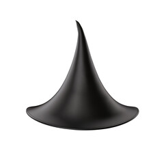 Fototapeta premium Black witch hat transparent background