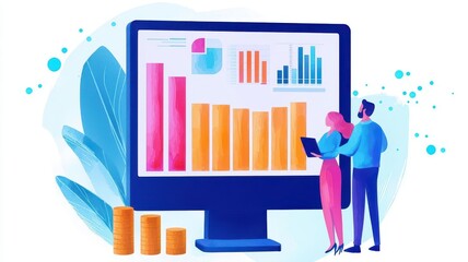 AI-based financial modeling, predictive reliability, illustration