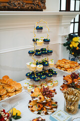 White and Lemon Cupcake Tower