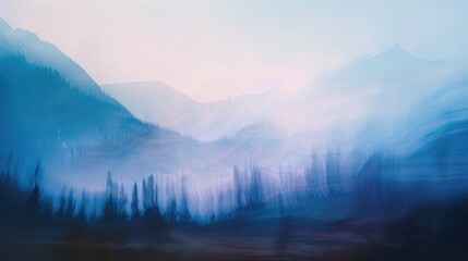 Naklejka premium Nature in mountain blur photograph
