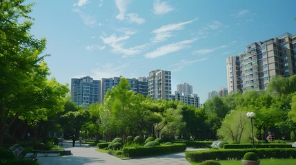 The city is surrounded by greenery of parks