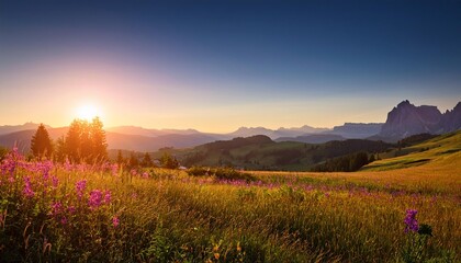 Sunrise Over Autumn Fields