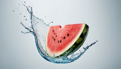 Red watermelon with splash of water6