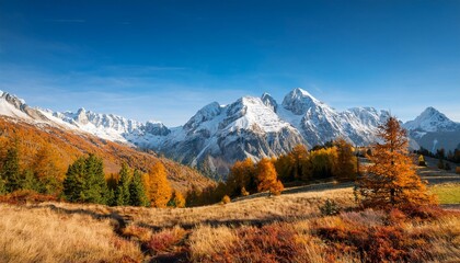 Fototapeta premium Snow-Covered Mountains at Dusk