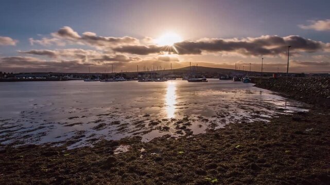Kirkwall Marina in Orkney HD timelapse.