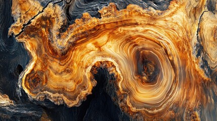 Wood grain swirl