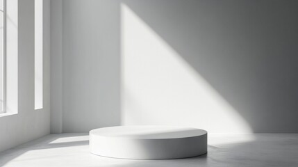 Empty area scene. Interior of living minimal style with empty space for products presentation or text for advertising.