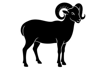 Bighorn Sheep silhouette art vector