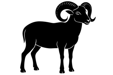 Bighorn Sheep silhouette art vector