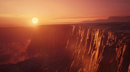 Sunset the warm shades of the setting sun