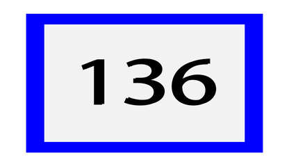blue rectangle with numbers on a transparent background