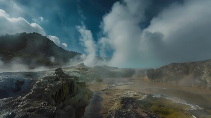 Springs in new zealand emit high columns