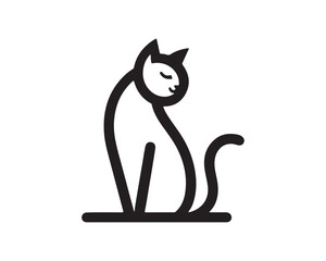 Cat logo design icon symbol vector illustration