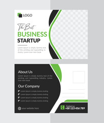 corporate and minimalistic postcard design template