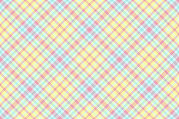 Stitched tartan textile seamless, 1960s background pattern vector. Covering check texture fabric plaid in light and lime colors.