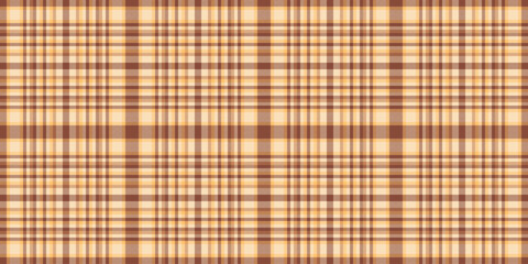 Group tartan fabric vector, down check seamless background. Trade pattern textile texture plaid in orange and light colors.