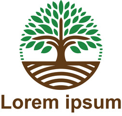 Obraz premium vector tree logo design 