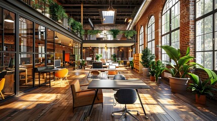 Coworking space luxurious located in a historic building