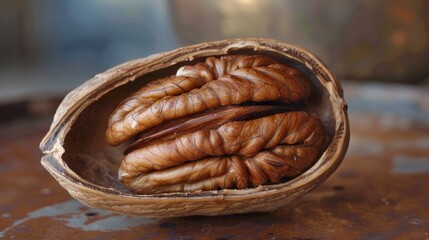 Pecan encased in shell