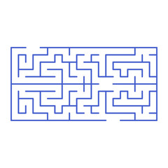 Maze shape design element. There is one entrance and exit and one correct path, but many paths lead to dead ends