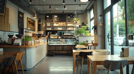 Stylish coffee shops a modern establishment