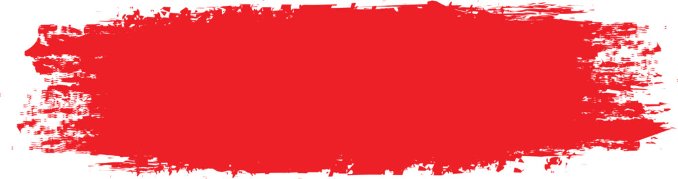 Grunge Red Brushes Stroke Paint. Paint brush stroke vector for red ink paint, grunge design element, dirt banner.