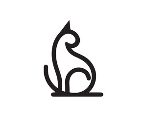 Cat logo design icon symbol vector illustration
