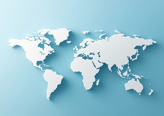 Fototapeta premium 3D World Map with Global Network and Connectivity