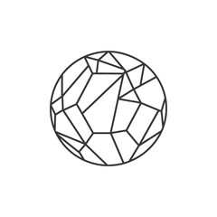 A Circular Geometric Shape Composed of Interconnected Lines