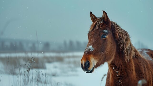 Horses are powerful adapted to the harsh