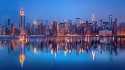 Obraz premium city skyline at night