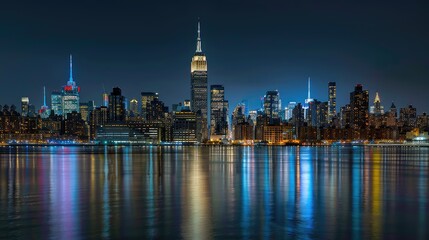 Obraz premium city skyline at night