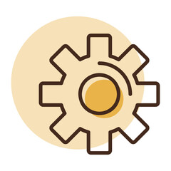Settings icon with additional gears symbol