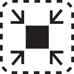 サイズ縮小のアイコンイラスト