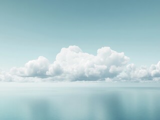 Fototapeta premium Landscape with lake and cloudy sky