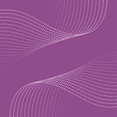 Abstract background with waves and dots. Vector banner. Background for poster, card, brochure, booklet, flyer. Geometric element for design. Pink gradient. Purple color