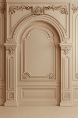 Digital backdrop, Classic, Vintage, Luxury Wall backdrop, wall and floor, Beige, composite background.