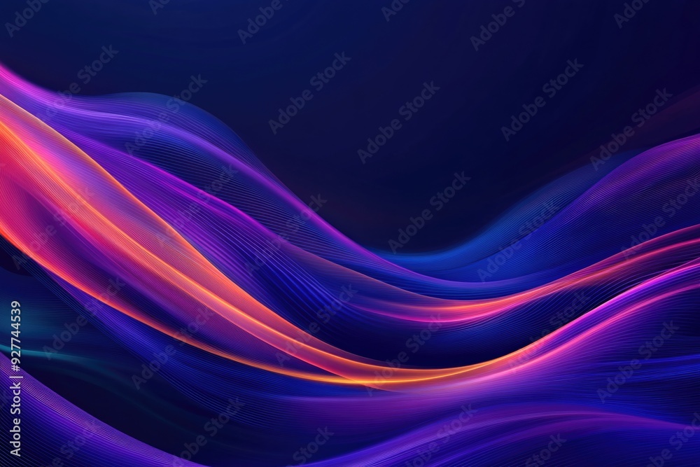 Canvas Prints colorful lines on dark background