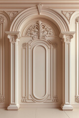 Digital backdrop, Classic, Vintage, Luxury Wall backdrop, wall and floor, Beige, composite background.