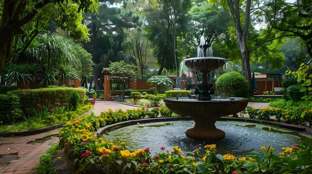 Oases which are cozy parks and squares